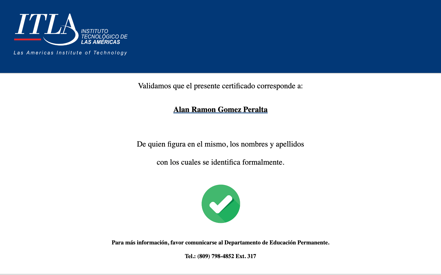 certificado